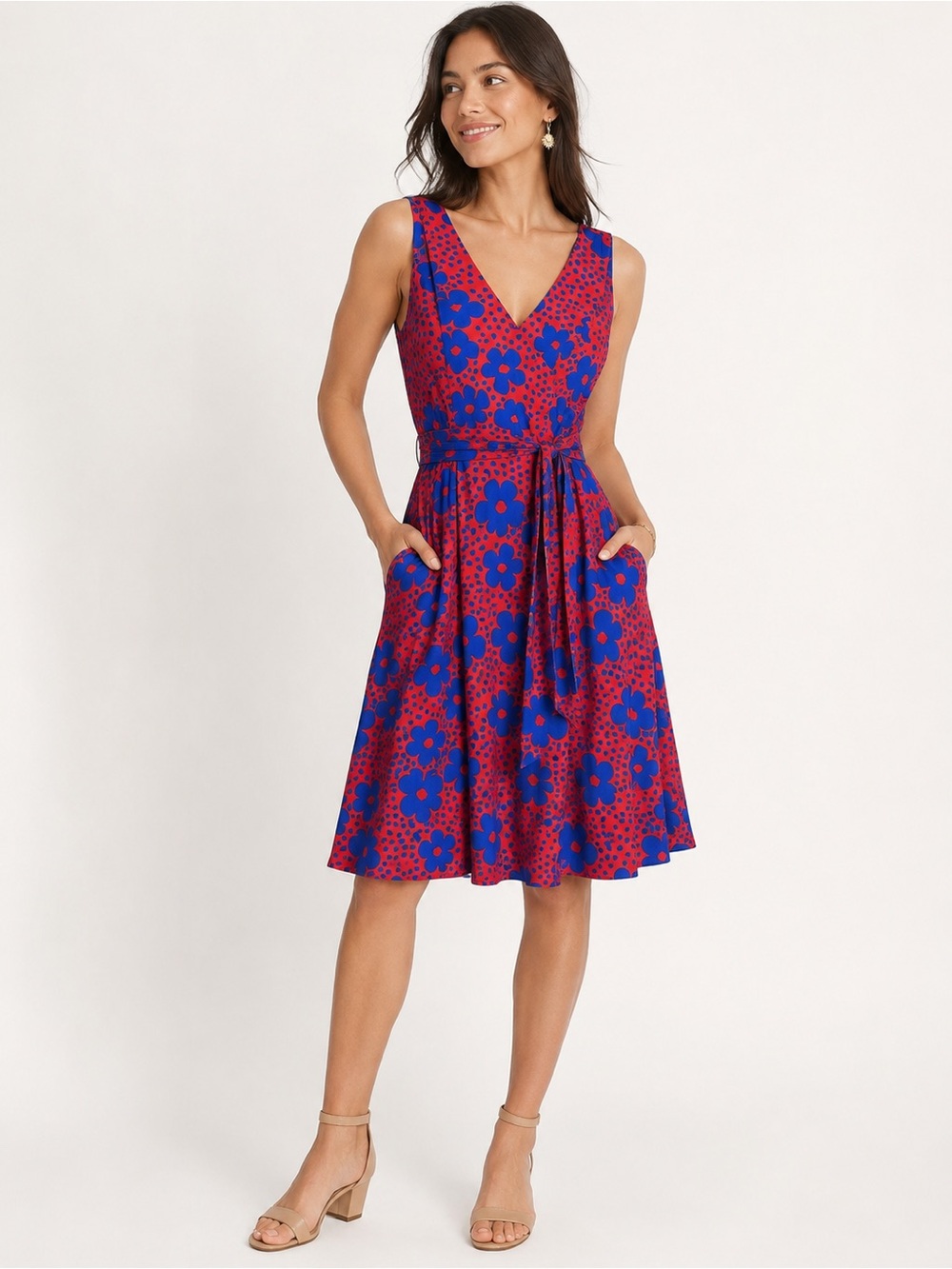 🌺 ModCloth Fit & Flare Floral Dress